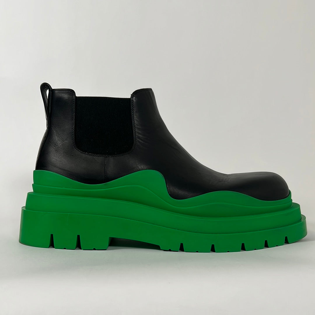 Bottega Veneta Green Low Tire Boot Size 44.5