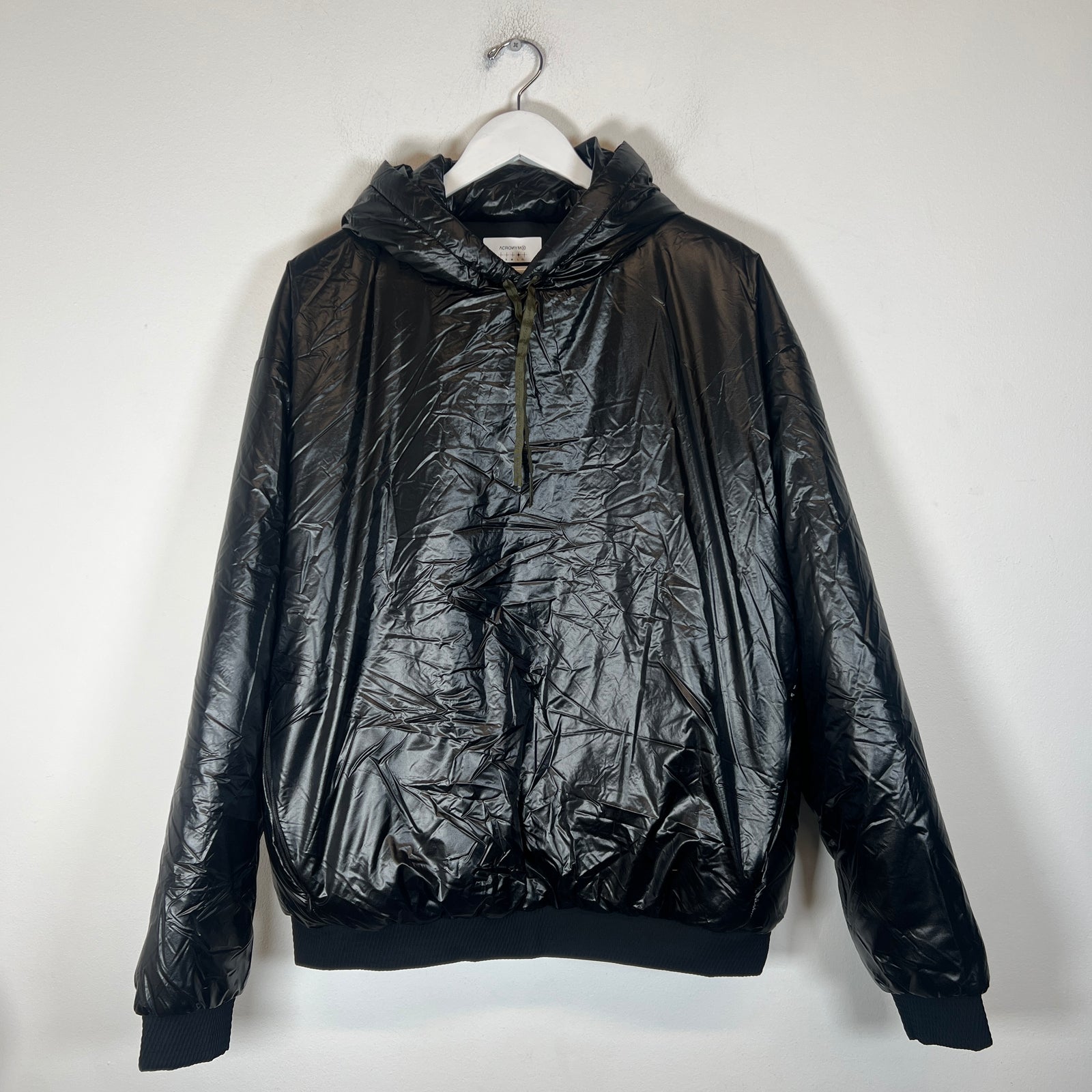 Acronym Black HD Nylon Insulated Hoodie Size L