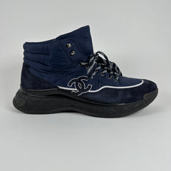 Chanel High Navy Trainers Size 46