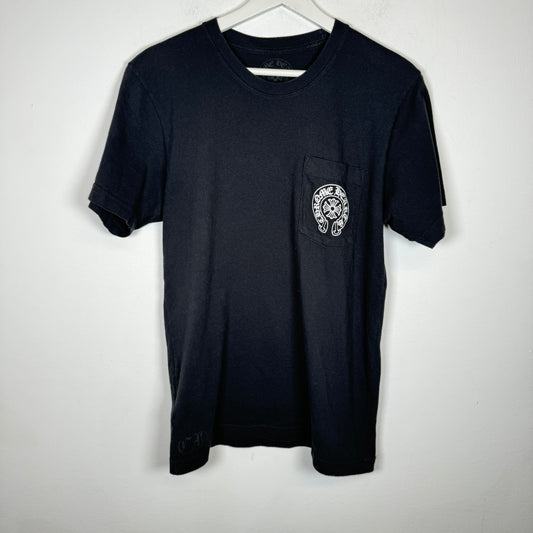 Chrome Hearts Multicolor Horseshoe Logo Black T Shirt