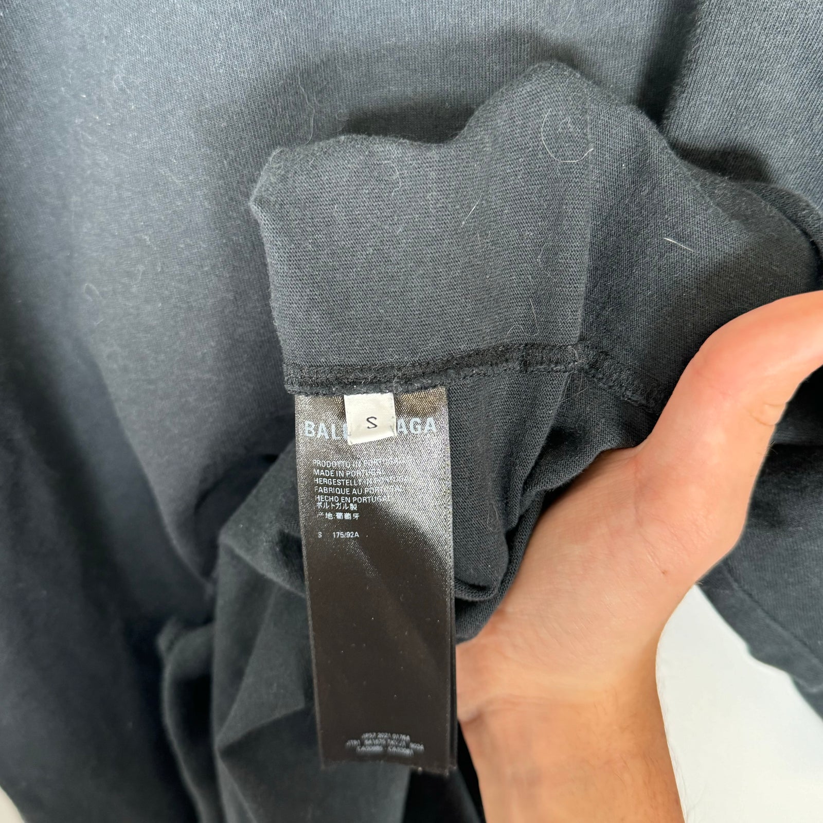 Balenciaga Black Campaign Logo Tee Size S