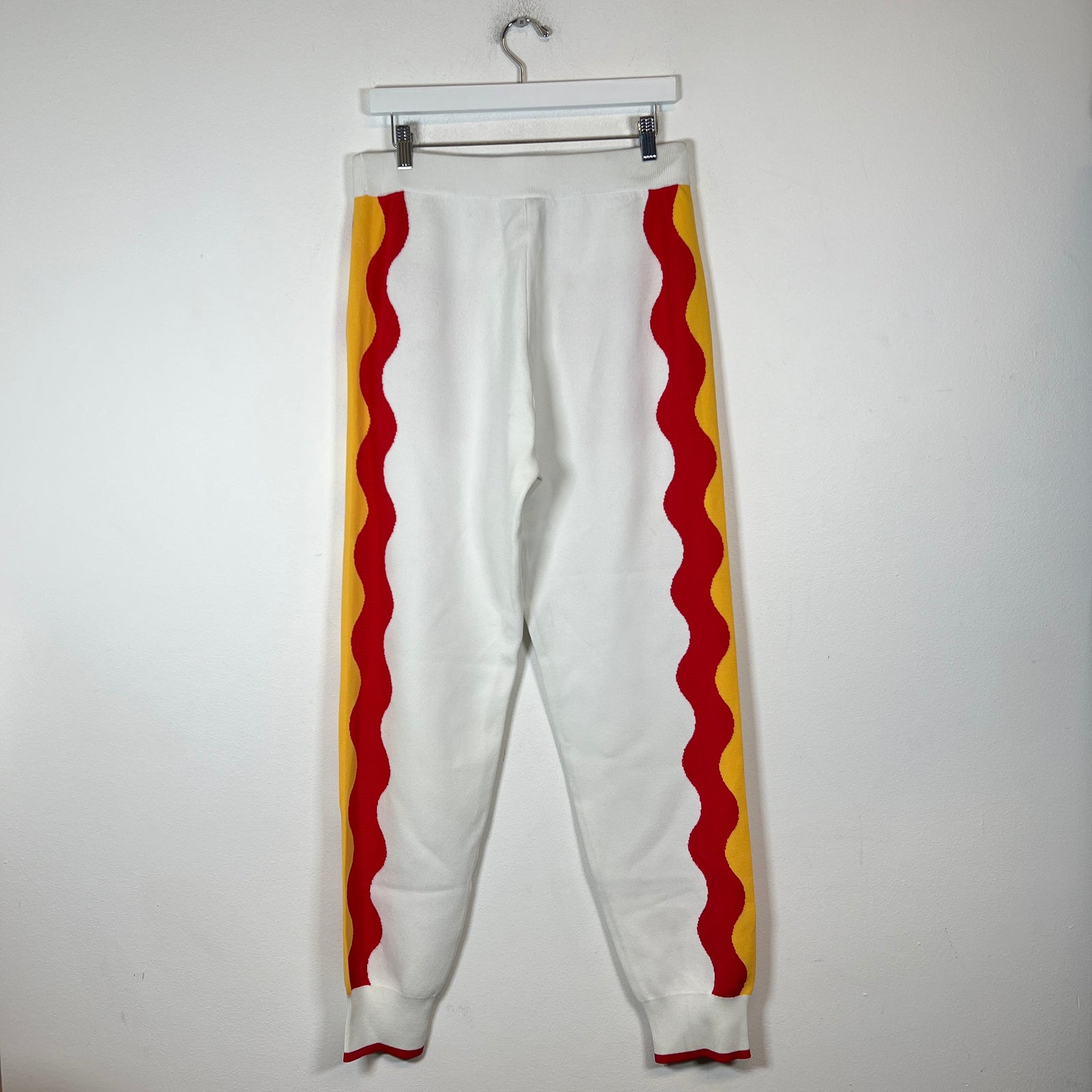 Casablanca White/Red Wave Knit Lounge Pants Size L