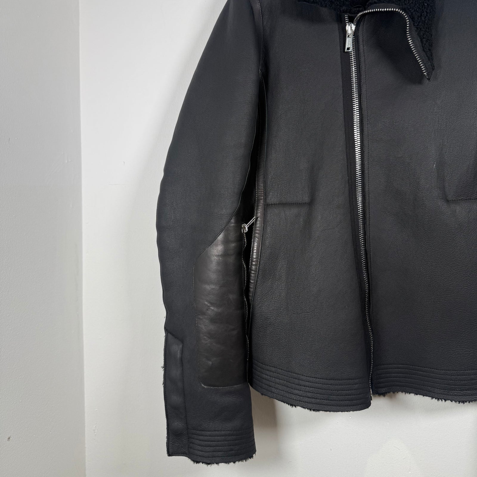 Rick Owens 'Mastodon' Black Sherling Leather Jacket Size L