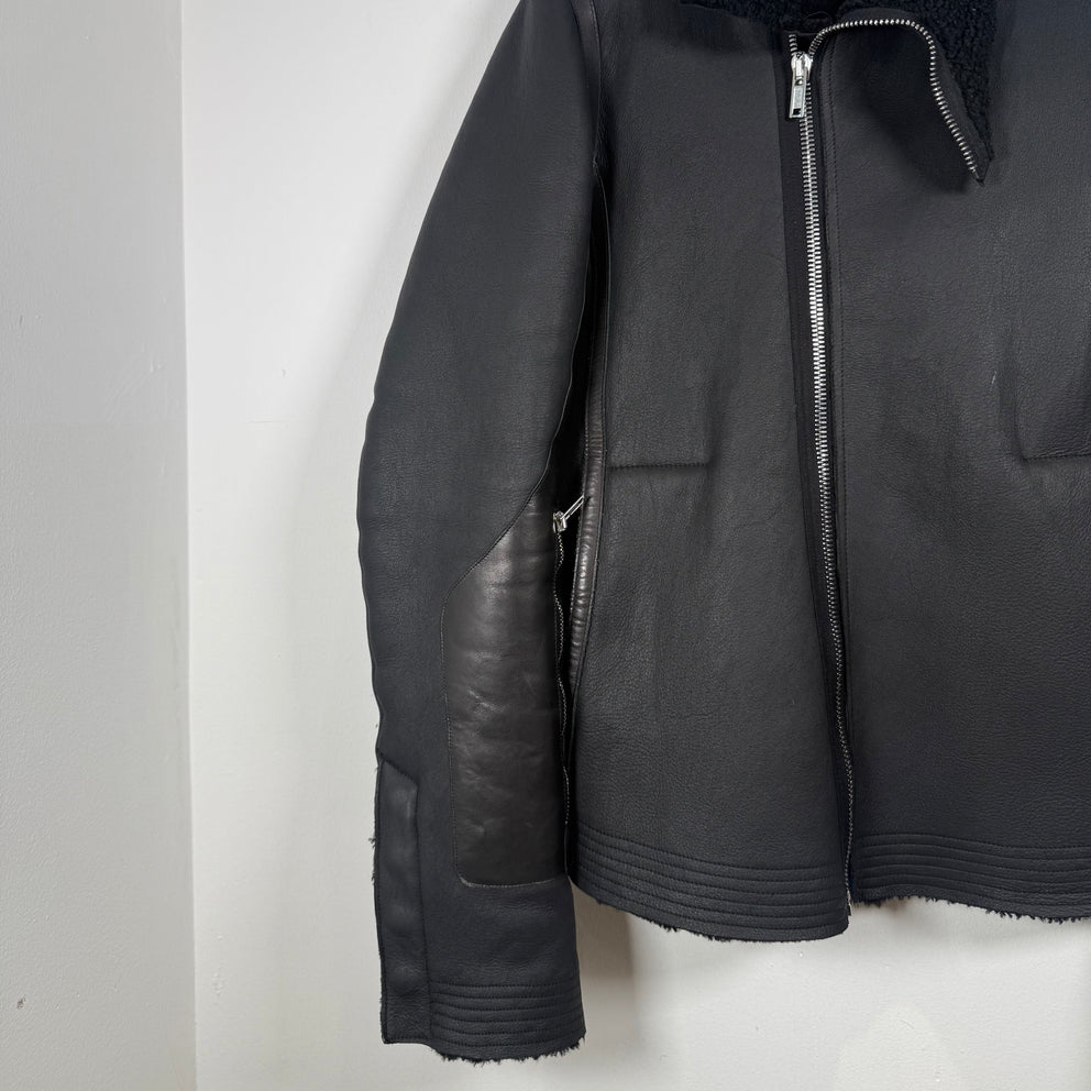 Rick Owens 'Mastodon' Black Sherling Leather Jacket Size L