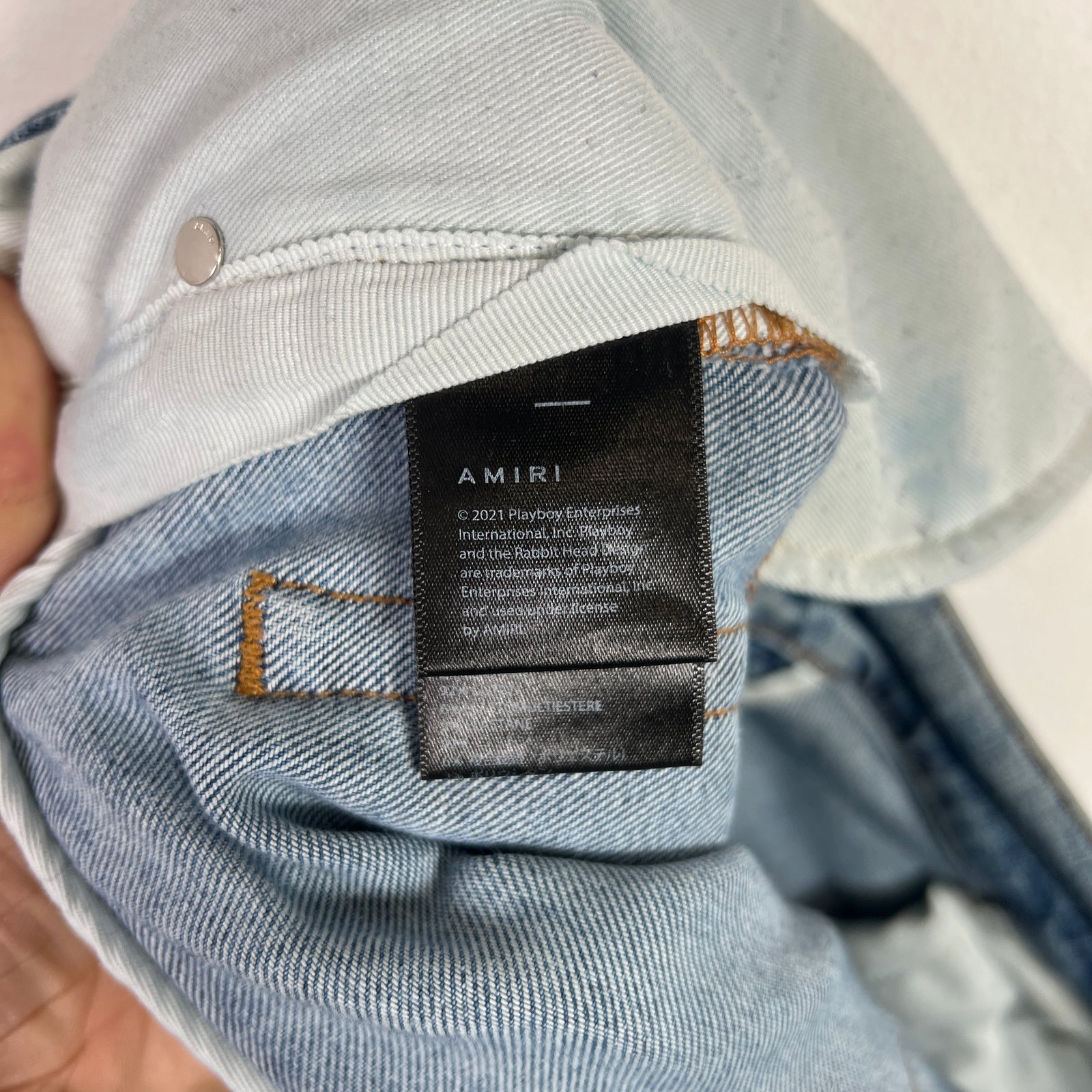 Amiri Playboy Magazine Denim Skinny Jeans