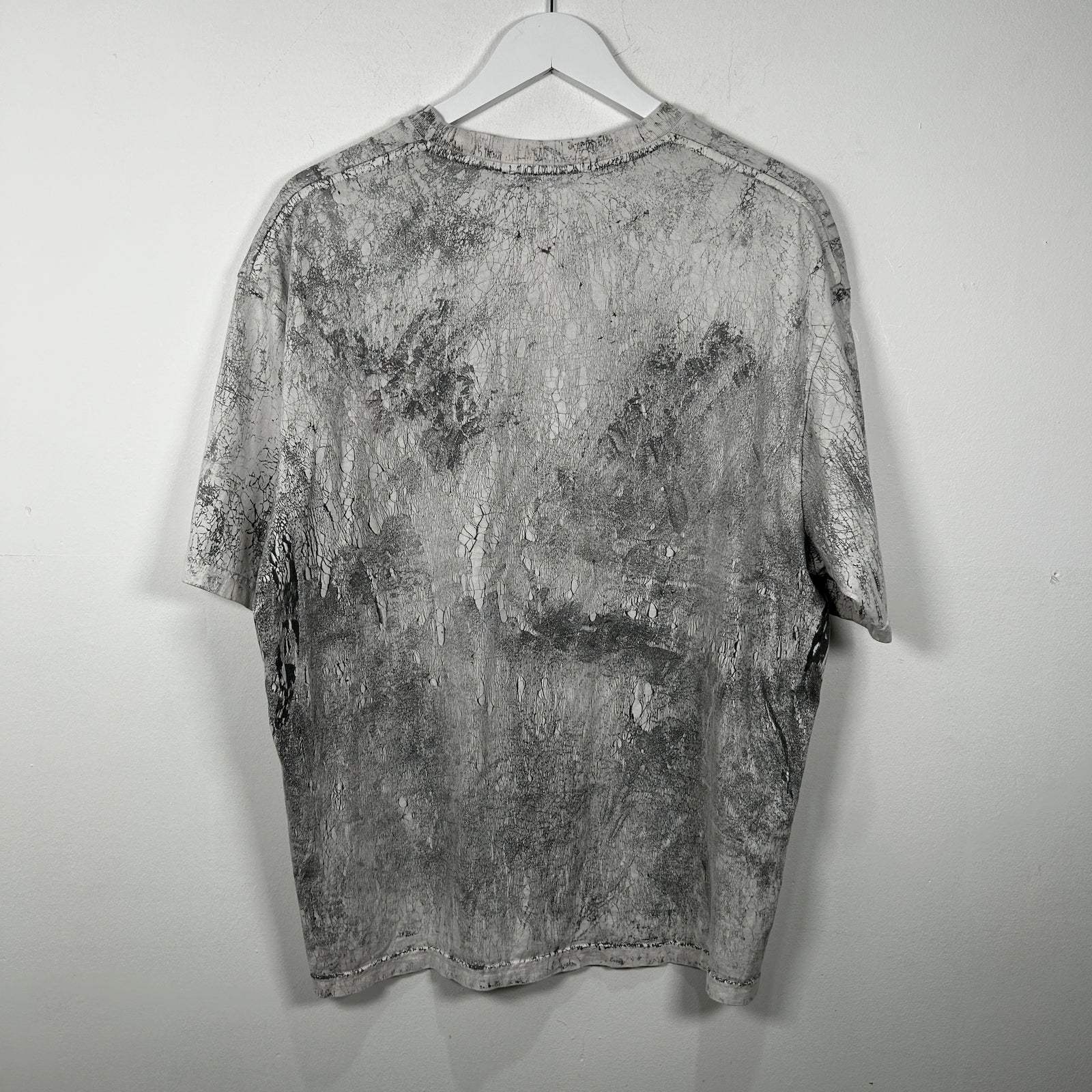 Acne Studios White Trompe-l'œil Paint Logo T-Shirt
