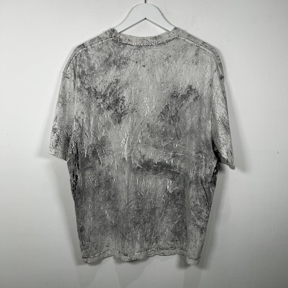 Acne Studios White Trompe-l'œil Paint Logo T-Shirt
