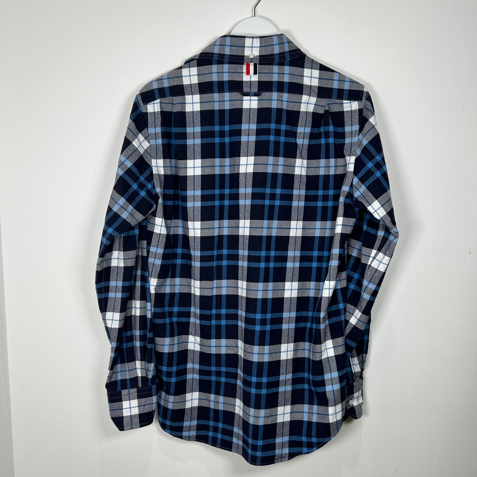 Thom Browne Blue Plaid Button-Up Size 2