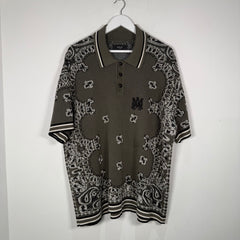 Amiri Brown Knit Polo Size XXL
