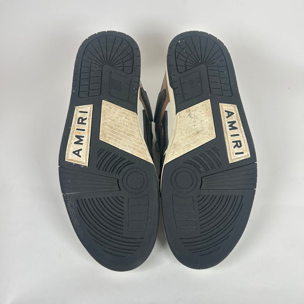 Amiri Mocha Skel Low-Top Sneaker Size 43