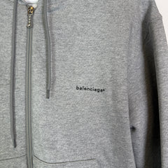 Balenciaga Copyright Logo Zip-Up Hoodie