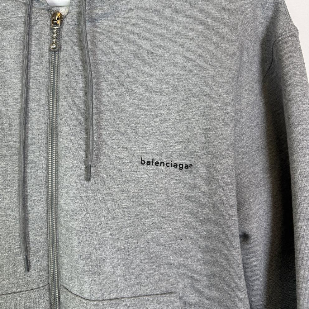 Balenciaga Copyright Logo Zip-Up Hoodie