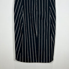 Balenciaga Paris Black Stripe Sleeveless Dress Size 38