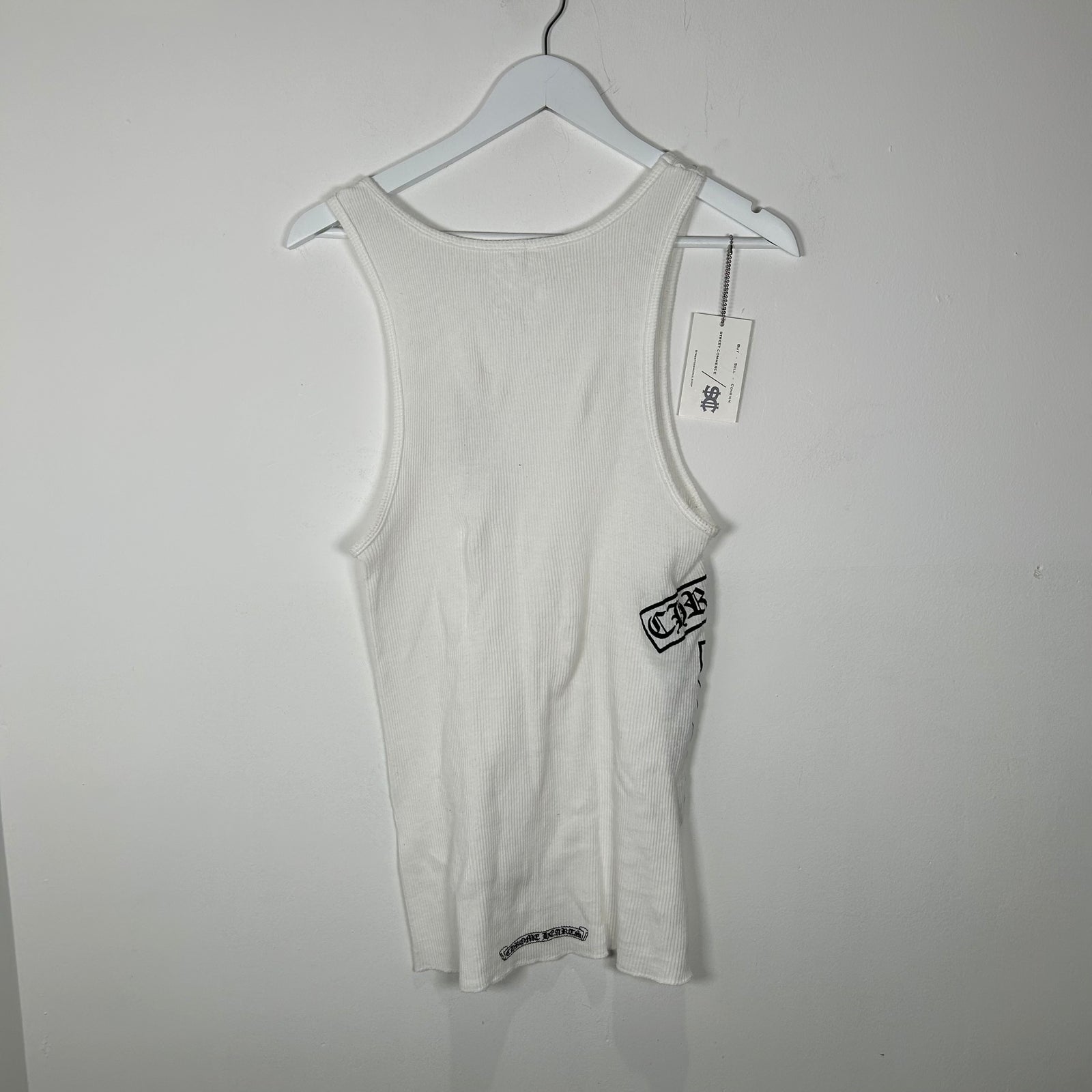 Chrome Hearts White T-Bar Tank Top Size M