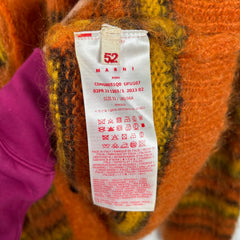 Marni Fuzzy Wuzzy Orange Cardigan Size 52