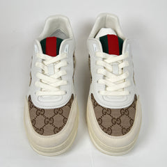 Gucci White/Beige GG Re-Web Sneaker Size GG 8.5