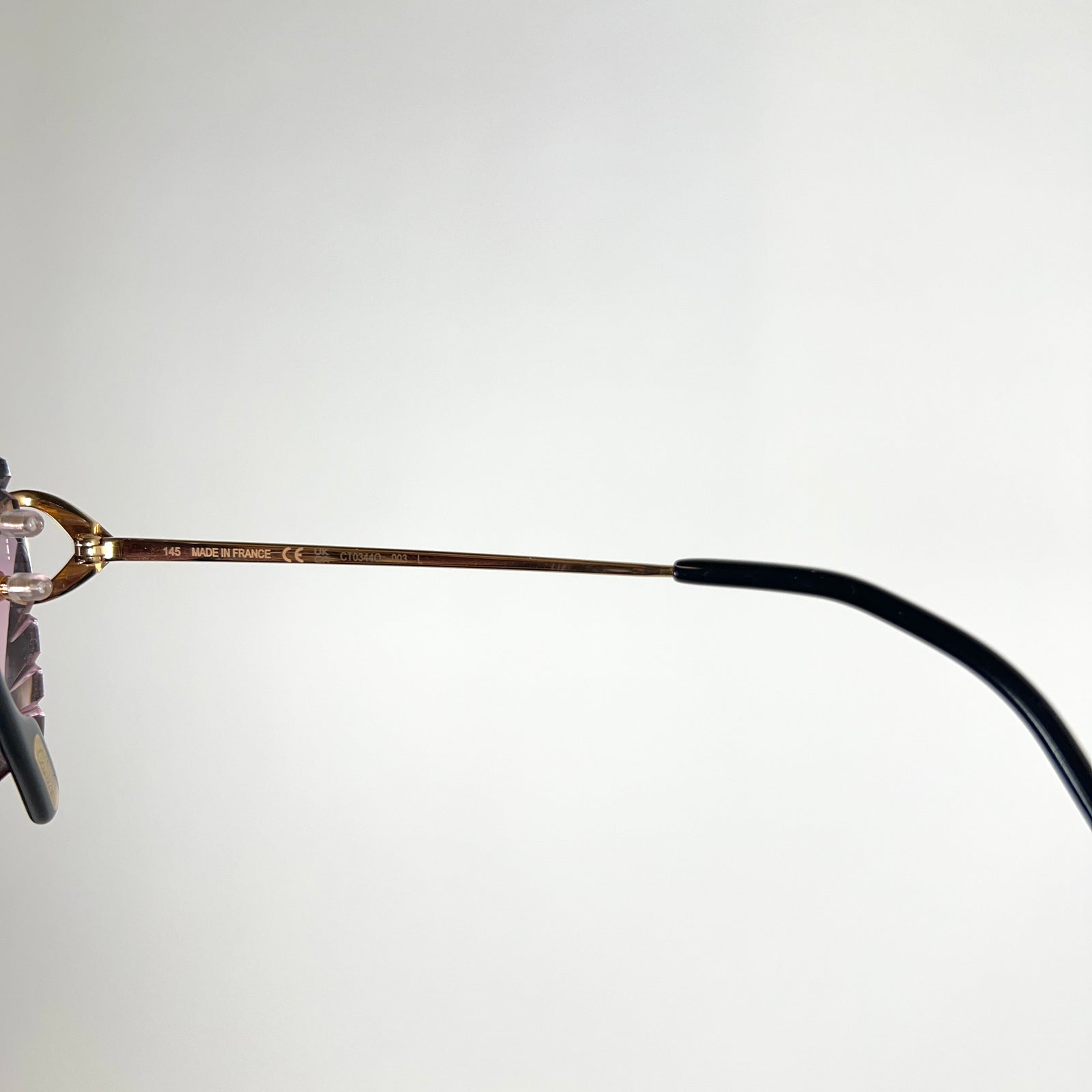 Cartier Pink C Decor Diamond Cut Glasses