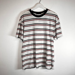 Alexander Wang White/Red Striped Tee Size L