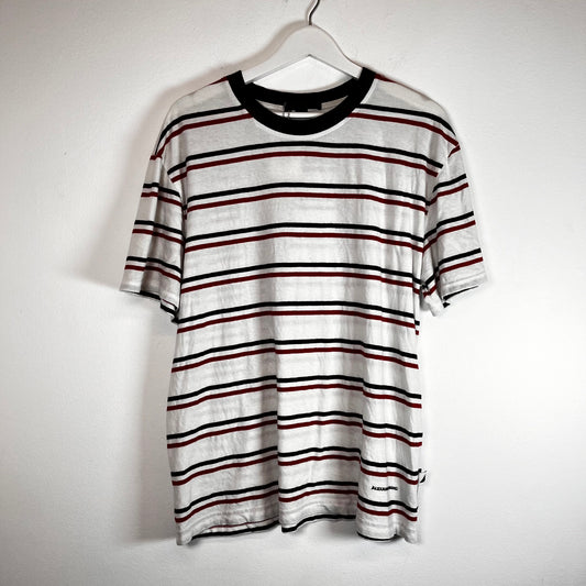 Alexander Wang White/Red Striped Tee Size L