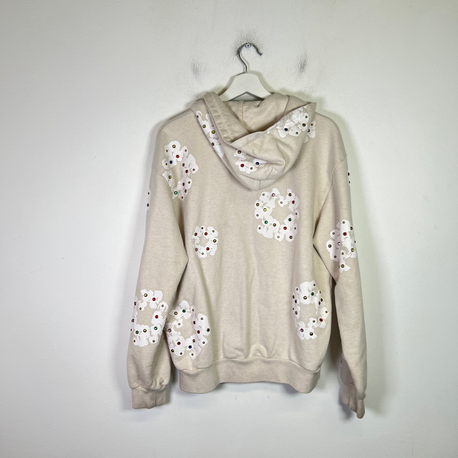 Denim Tears Rhinestone Wreath Zip-Up Hoodie