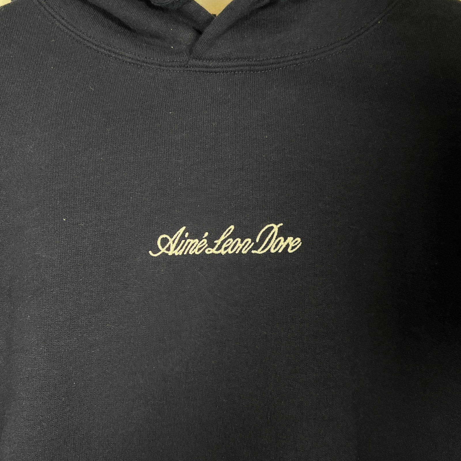 Aime Leon Dore Navy Logo Hoodie Size L