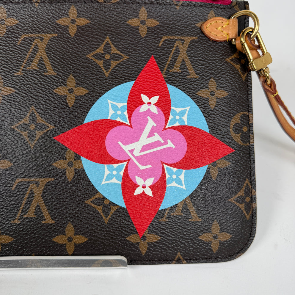 Louis Vuitton Monogram Travel Stickers Neverfull Pouch
