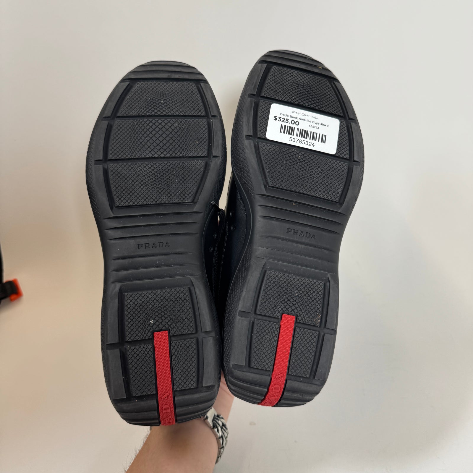 Prada Black America Cups Size 9
