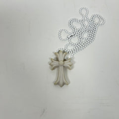 Chrome Hearts White Silicone Cross Necklace