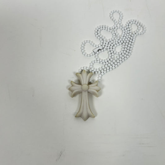 Chrome Hearts White Silicone Cross Necklace