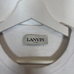 Lanvin White Embroidered Logo T-shirt Size S