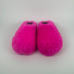 Marni Pink Shearling Fussbet Slip-On Sandals Size 45