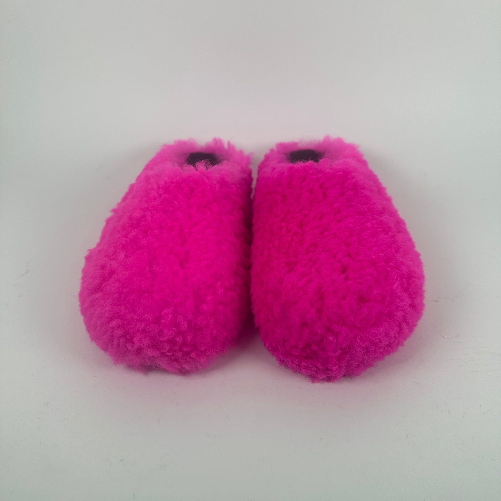 Marni Pink Shearling Fussbet Slip-On Sandals Size 45