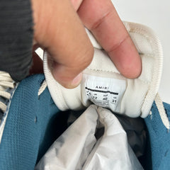 Amiri Blue Denim Skel Low-Top Sneaker Size 46