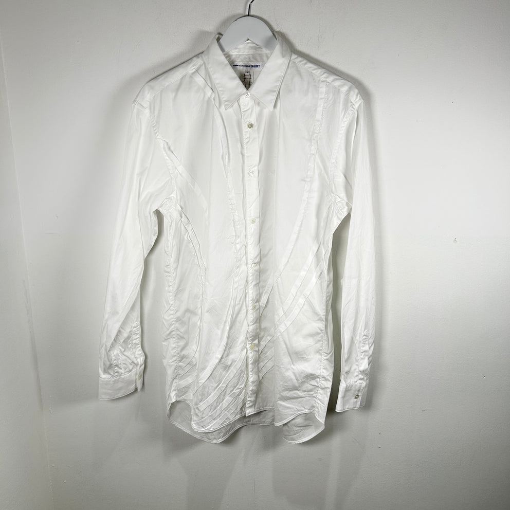 Comme Des Garcons Shirt White Button Up Size L