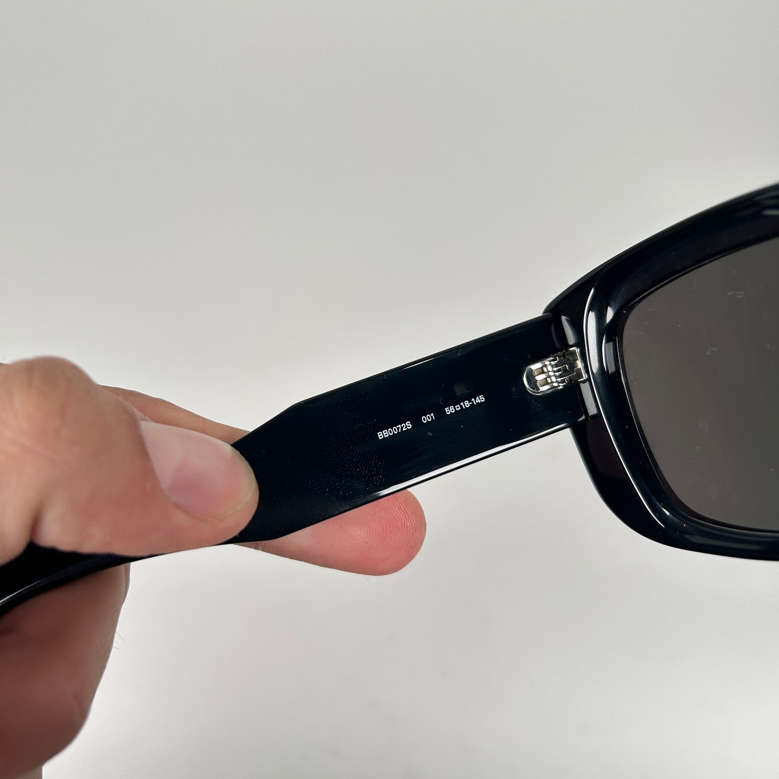 Balenciaga Black Rounded Square Logo Sunglasses
