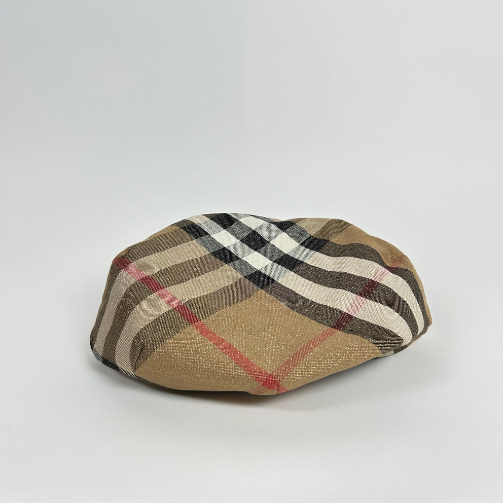 Burberry Vintage Tan Newsboy Hat