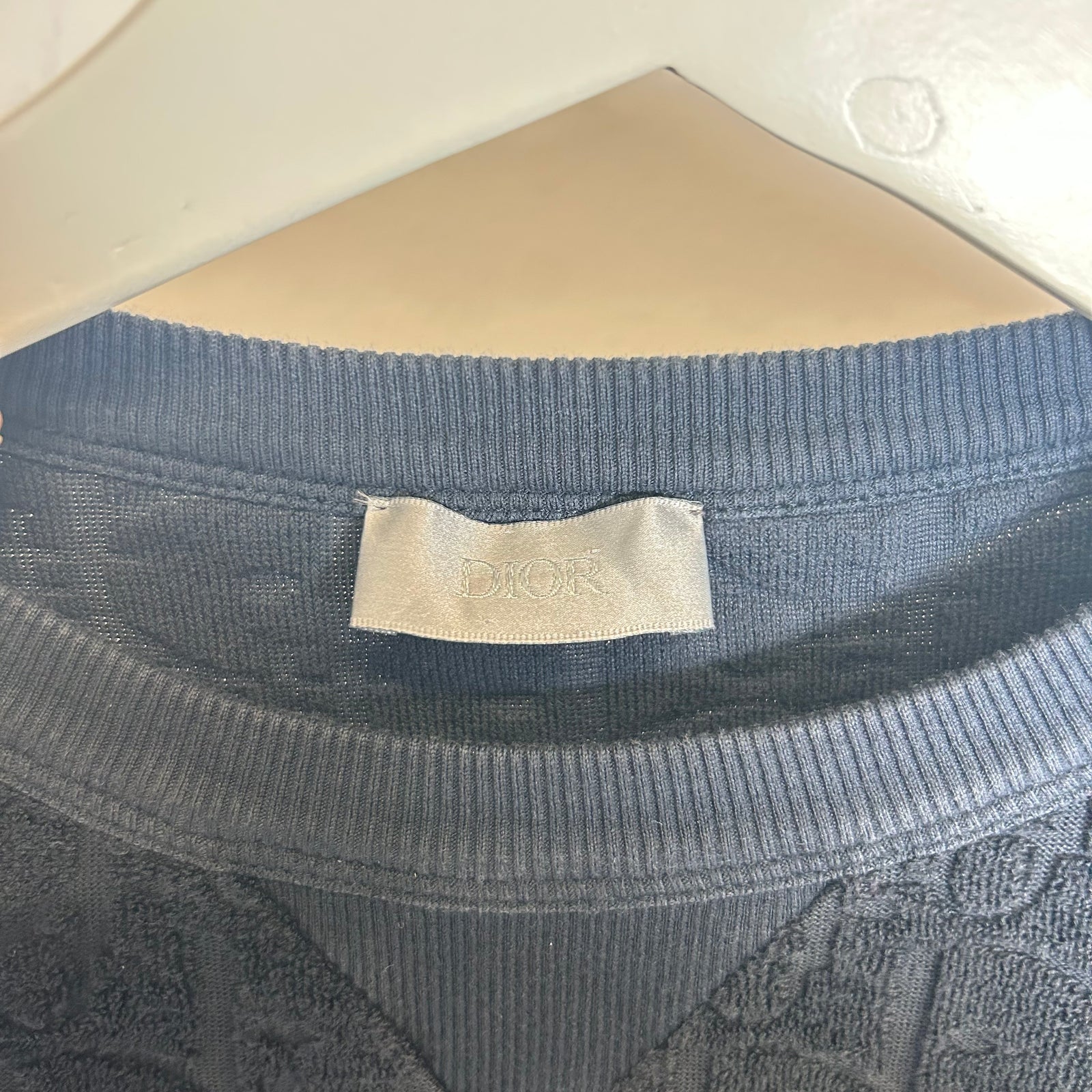 Dior Navy Oblique Towel Tee Size XS