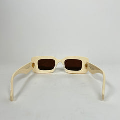 Loewe Ivory/Gold Anagram Rectangular Sunglasses