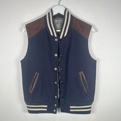 The Brooklyn Circus Navy Wool Varsity Vest Size M