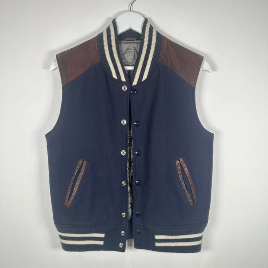 The Brooklyn Circus Navy Wool Varsity Vest Size M