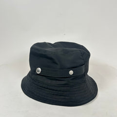 Alexander McQueen Black Logo Bucket Hat Size L