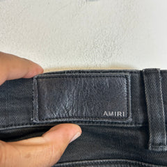 Amiri Black Washed Skinny Jeans Size 31