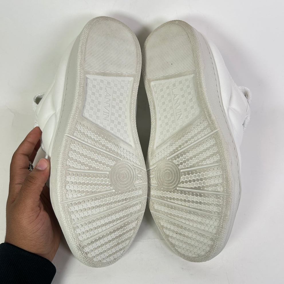 Lanvin Triple White XL Curb Sneaker Size 46