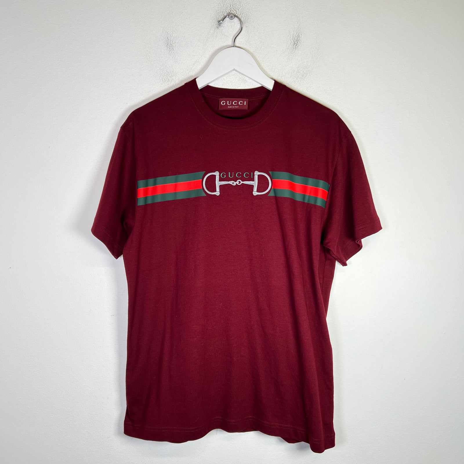 Gucci Horsebit Embroidered Web Logo T-Shirt