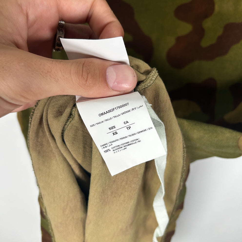 Off White Main Label Camo Logo Tee Size XS