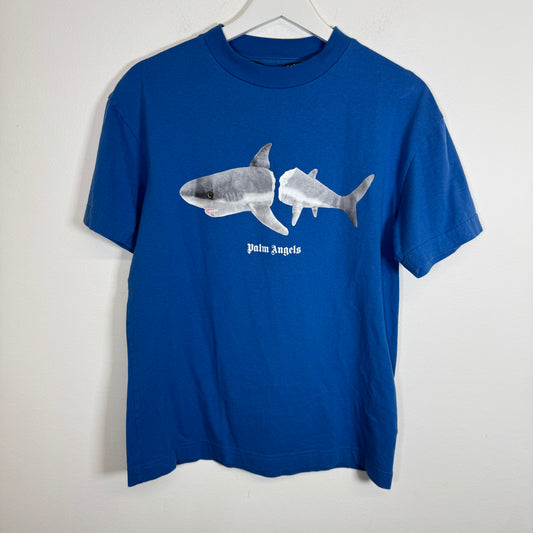 Palm Angels Blue Shark Tee SIze S