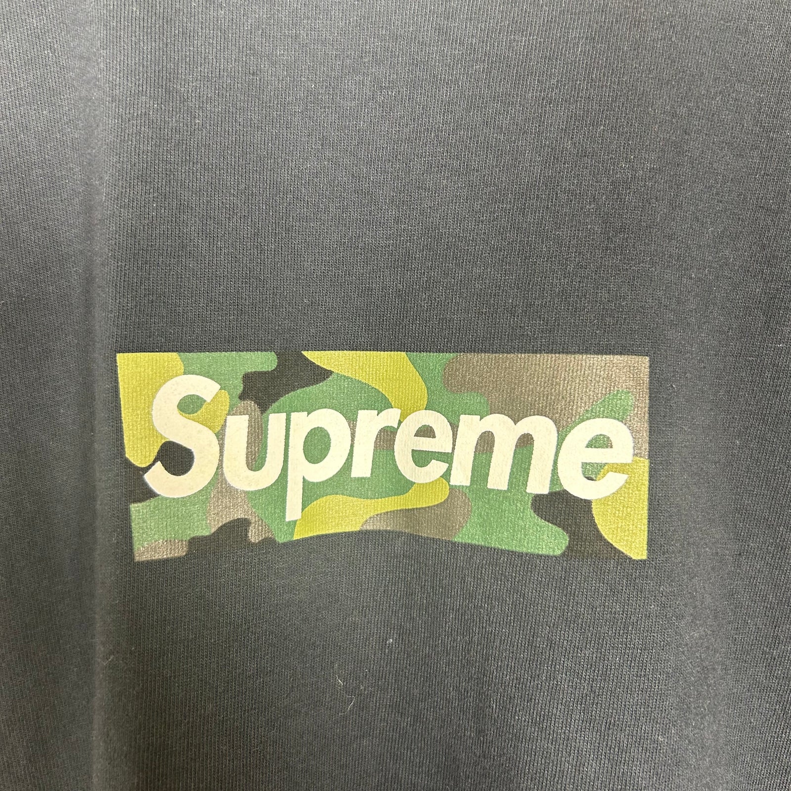 Supreme Navy Camo Box Logo Tee Size M