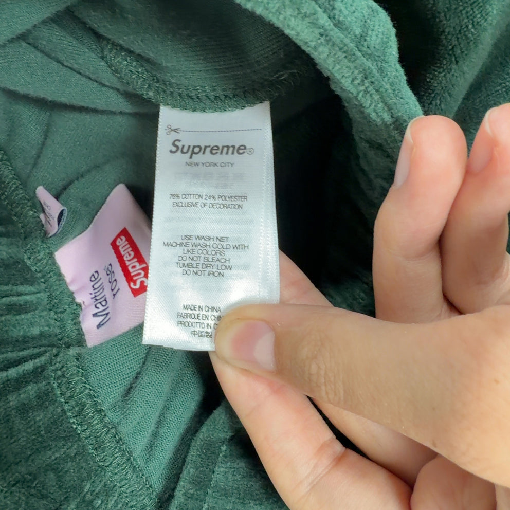 Martine Rose x Supreme Velour Striped Logo Track Sweatpants