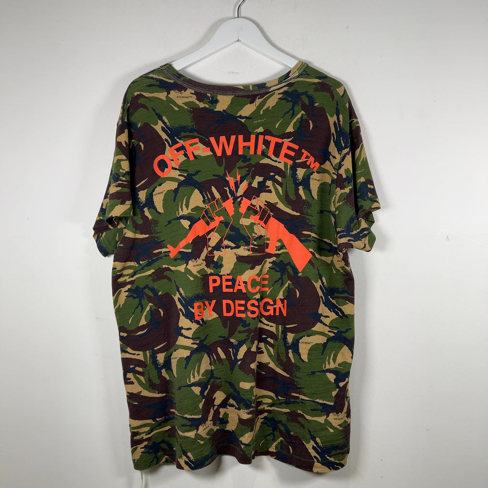 Off-White Camoflauge 'Piece By Design' T-Shirt Size M