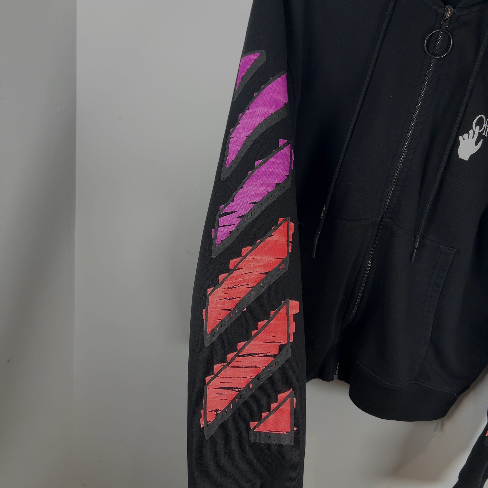Off-White 'Marker' Arrow Zip-Up Hoodie